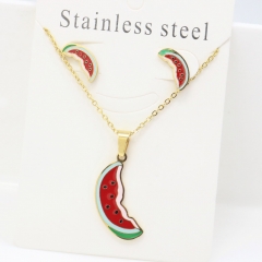 Stainless steel jewelry Earrings and necklaces set Wholesale