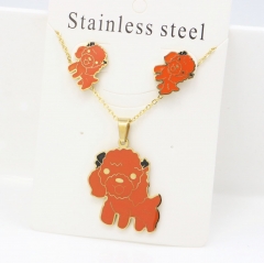 Stainless steel jewelry Earrings and necklaces set Wholesale