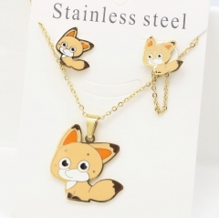 Stainless steel jewelry Earrings and necklaces set Wholesale
