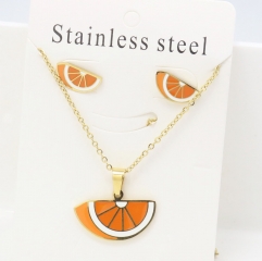 Stainless steel jewelry Earrings and necklaces set Wholesale