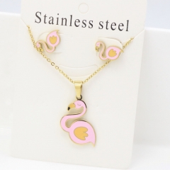Stainless steel jewelry Earrings and necklaces set Wholesale