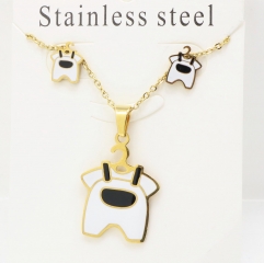 Stainless steel jewelry Earrings and necklaces set Wholesale