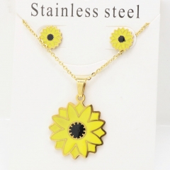 Stainless steel jewelry Earrings and necklaces set Wholesale