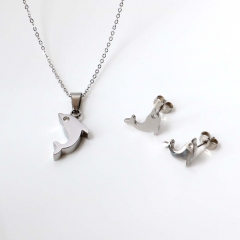 Stainless steel jewelry Earrings and necklaces set Wholesale