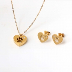 Stainless steel jewelry Earrings and necklaces set Wholesale