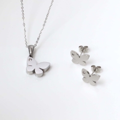 Stainless steel jewelry Earrings and necklaces set Wholesale