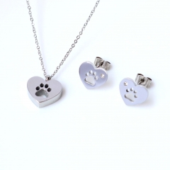 Stainless steel jewelry Earrings and necklaces set Wholesale