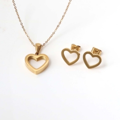 Stainless steel jewelry Earrings and necklaces set Wholesale
