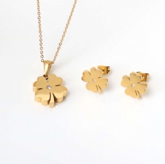 Stainless steel jewelry Earrings and necklaces set Wholesale