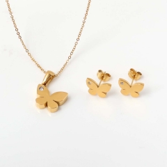 Stainless steel jewelry Earrings and necklaces set Wholesale