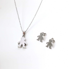 Stainless steel jewelry Earrings and necklaces set Wholesale