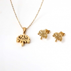 Stainless steel jewelry Earrings and necklaces set Wholesale