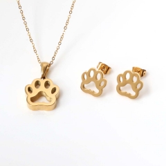 Stainless steel jewelry Earrings and necklaces set Wholesale