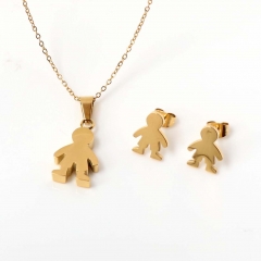 Stainless steel jewelry Earrings and necklaces set Wholesale