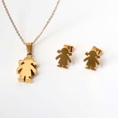 Stainless steel jewelry Earrings and necklaces set Wholesale