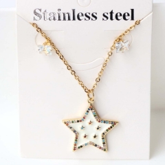 Stainless steel + copper Earrings and necklaces set Wholesale