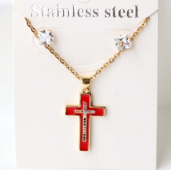 Stainless steel + copper Earrings and necklaces set Wholesale