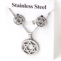 Stainless steel jewelry Earrings and necklaces set Wholesale