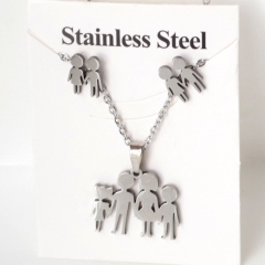 Stainless steel jewelry Earrings and necklaces set Wholesale