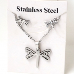 Stainless steel jewelry Earrings and necklaces set Wholesale