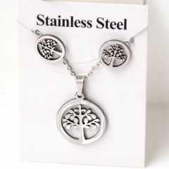 Stainless steel jewelry Earrings and necklaces set Wholesale