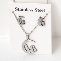Stainless steel jewelry Earrings and necklaces set Wholesale