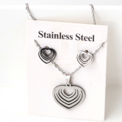 Stainless steel jewelry Earrings and necklaces set Wholesale