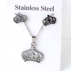 Stainless steel jewelry Earrings and necklaces set Wholesale