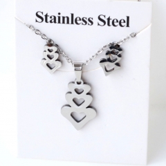 Stainless steel jewelry Earrings and necklaces set Wholesale
