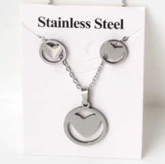 Stainless steel jewelry Earrings and necklaces set Wholesale