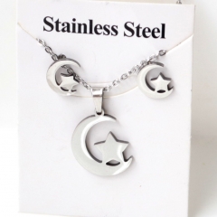Stainless steel jewelry Earrings and necklaces set Wholesale