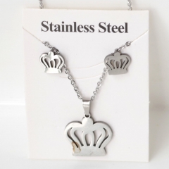 Stainless steel jewelry Earrings and necklaces set Wholesale
