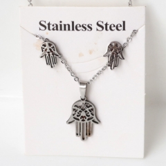 Stainless steel jewelry Earrings and necklaces set Wholesale