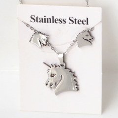 Stainless steel jewelry Earrings and necklaces set Wholesale