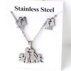 Stainless steel jewelry Earrings and necklaces set Wholesale