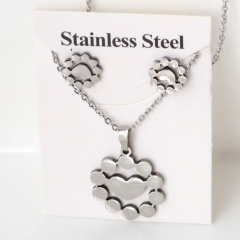 Stainless steel jewelry Earrings and necklaces set Wholesale