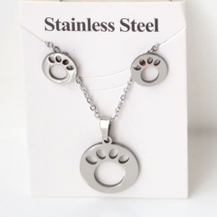 Stainless steel jewelry Earrings and necklaces set Wholesale