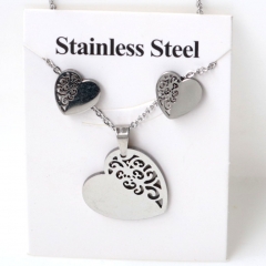 Stainless steel jewelry Earrings and necklaces set Wholesale