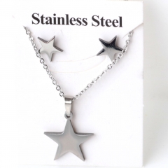 Stainless steel jewelry Earrings and necklaces set Wholesale