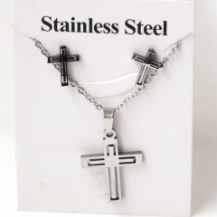 Stainless steel jewelry Earrings and necklaces set Wholesale