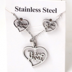 Stainless steel jewelry Earrings and necklaces set Wholesale