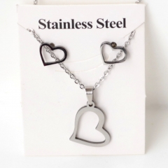 Stainless steel jewelry Earrings and necklaces set Wholesale