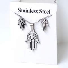 Stainless steel jewelry Earrings and necklaces set Wholesale