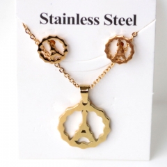 Stainless steel jewelry Earrings and necklaces set Wholesale