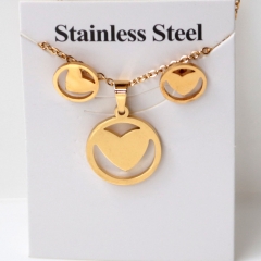 Stainless steel jewelry Earrings and necklaces set Wholesale
