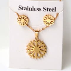 Stainless steel jewelry Earrings and necklaces set Wholesale