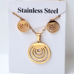 Stainless steel jewelry Earrings and necklaces set Wholesale