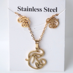 Stainless steel jewelry Earrings and necklaces set Wholesale