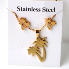Stainless steel jewelry Earrings and necklaces set Wholesale