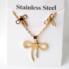 Stainless steel jewelry Earrings and necklaces set Wholesale